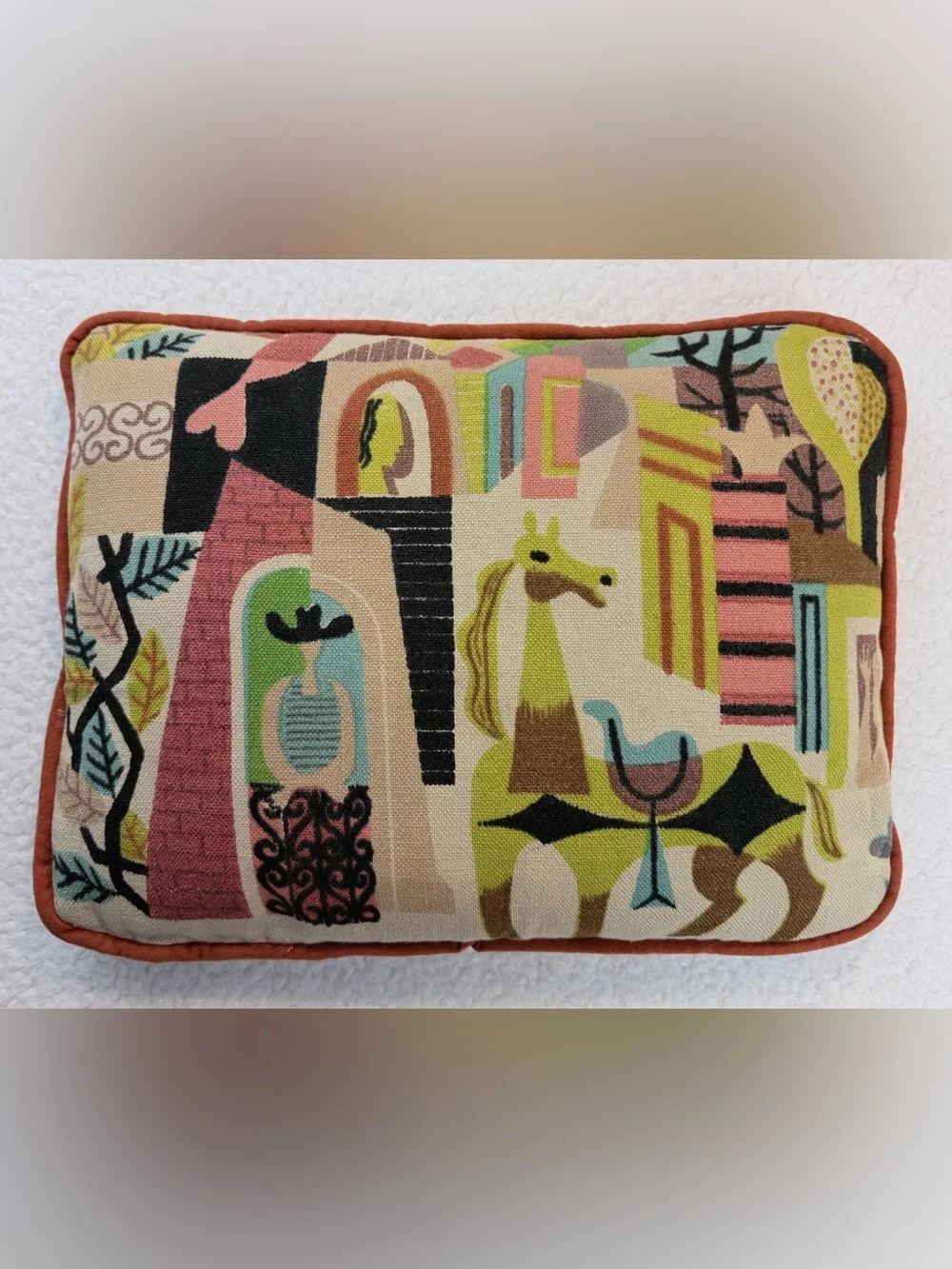 Mid-Century Modern Colorful Decorative Accent Throw Pillow, OS